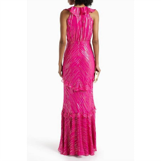 Saloni - Rita Ruffled Maxi Dress