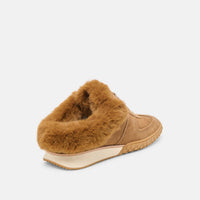 Dolce Vita Women's Izzey Plush Sneakers in light brown suede - women's sneaker