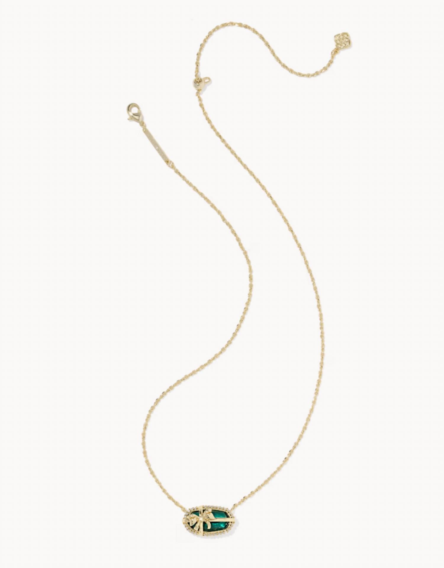 Kendra Scott - Women's Elisa Bow Gold Short Pendant Necklace