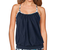 Bh Sport - Layered Laser Cut with Attached Sports Bra Tank Top
