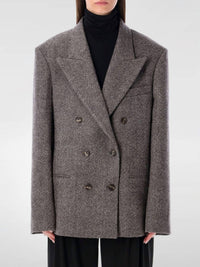 Magda Butrym Women's V-neck Blazer in grey - women's jacket