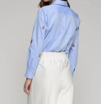 Vilagallo - Embroidered Flowers Shirt
