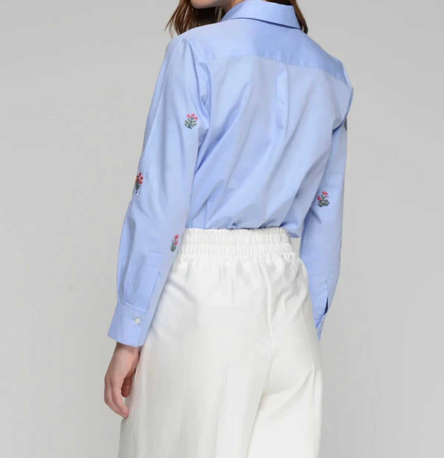 Vilagallo - Embroidered Flowers Shirt