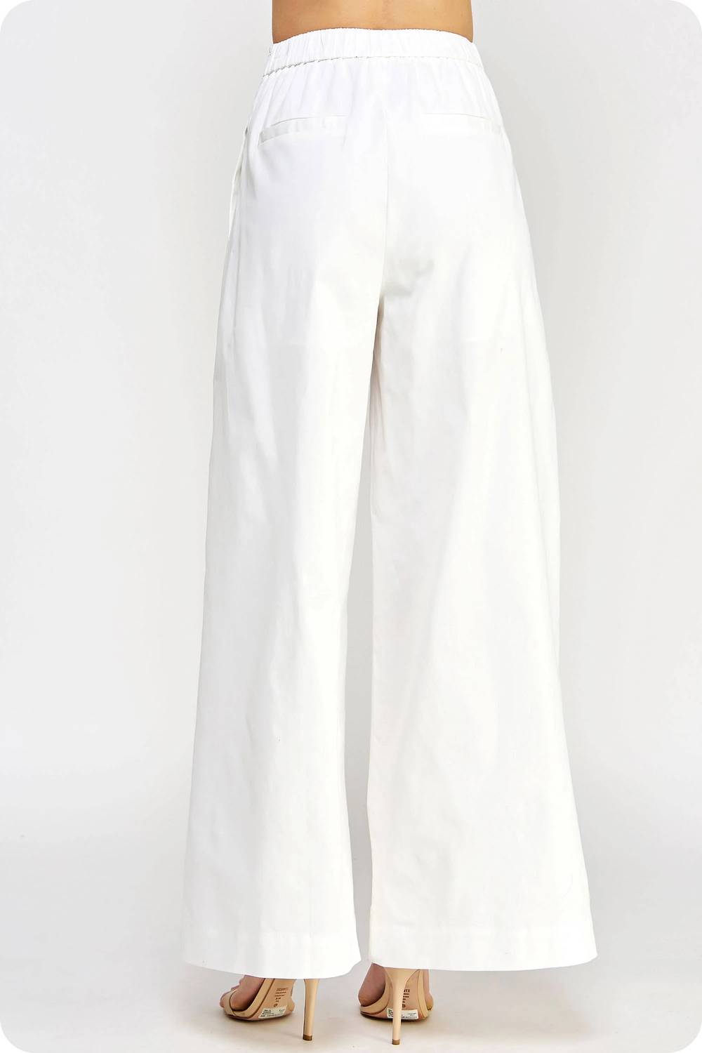 Strut & Bolt - Pleat Detail Wide Leg Twill Pants