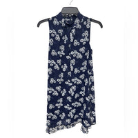 Jessica Howard Floral Sleeveless Mini Dress in navy - women's dress - detail view