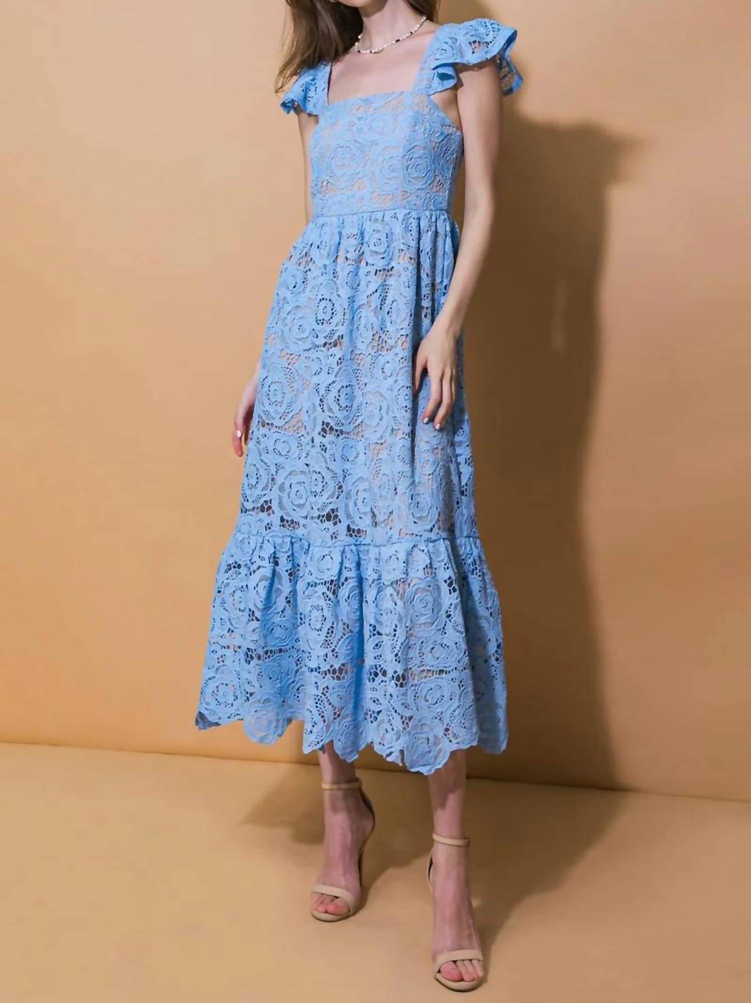 Flying Tomato - Tuscany Lace Midi Dress