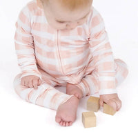 Emerson And Friends - Gingham Bamboo Convertible Footie Romper