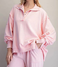 Free People - The Lucy Washed Long Sleeve Pullover