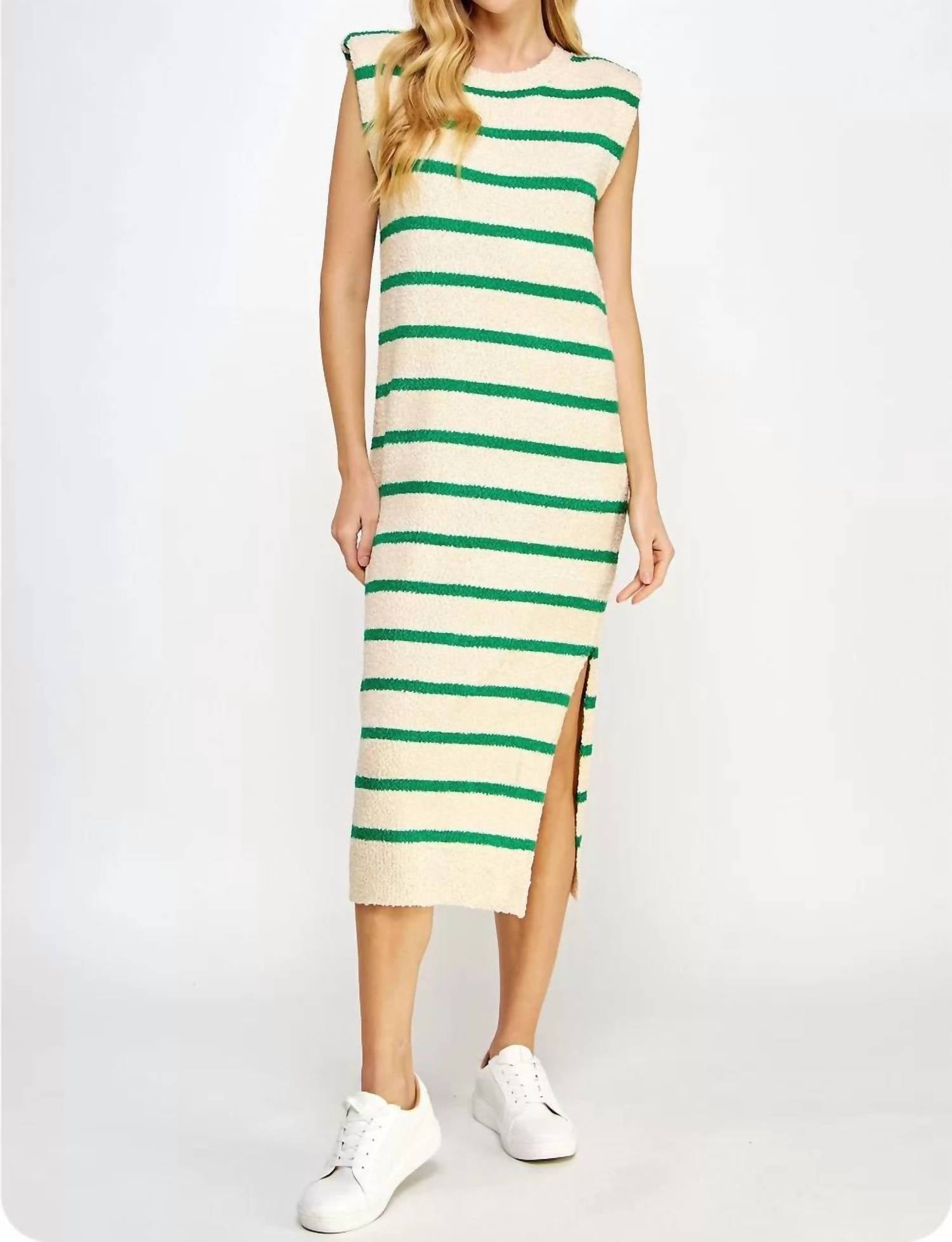 Strut & Bolt - Shoulder Pad Shift Midi Dress