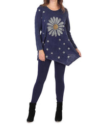 Jess & Jane - Mineral Washed Cotton Ankle Legging Pant