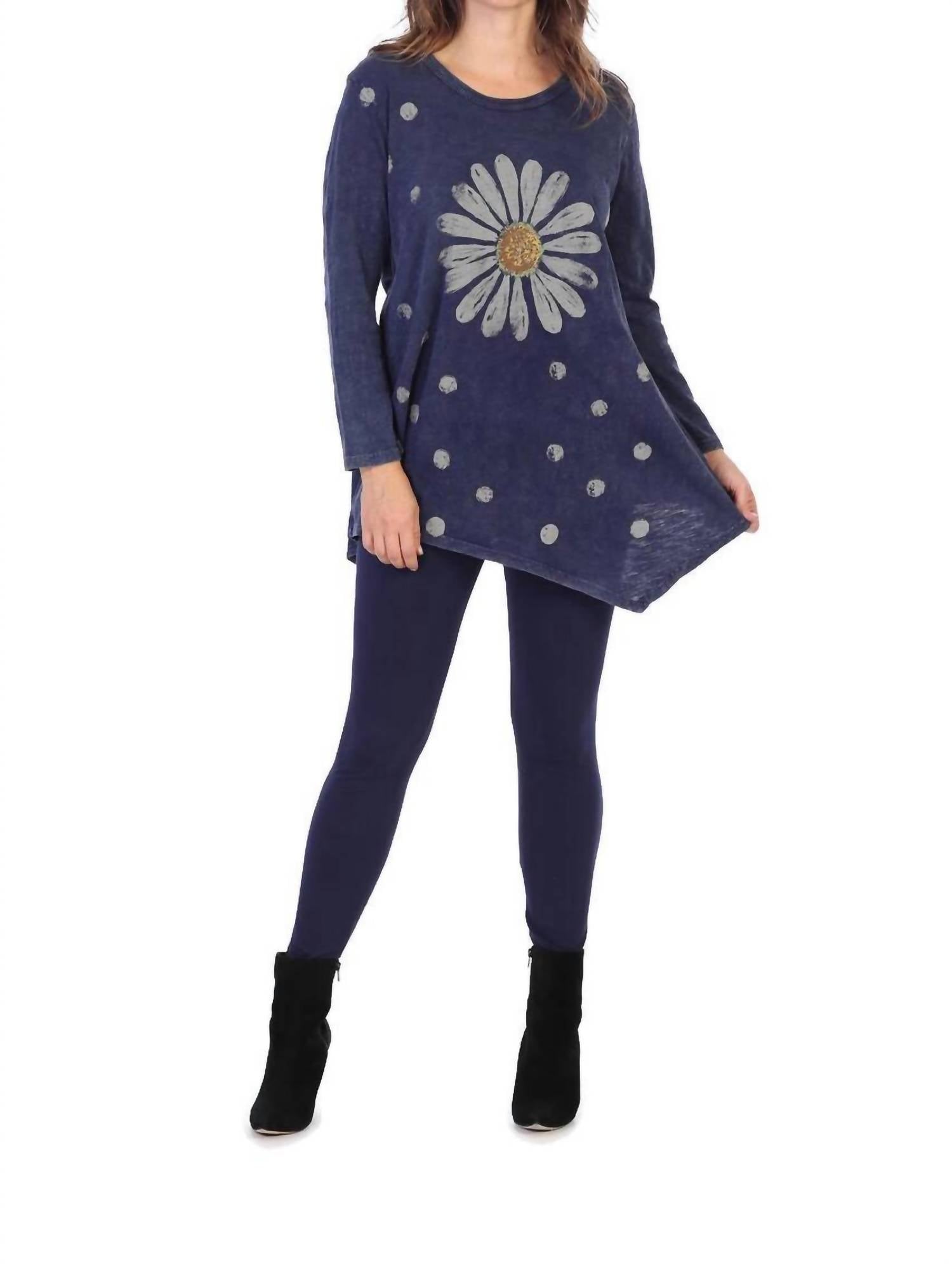 Jess & Jane - Mineral Washed Cotton Ankle Legging Pant