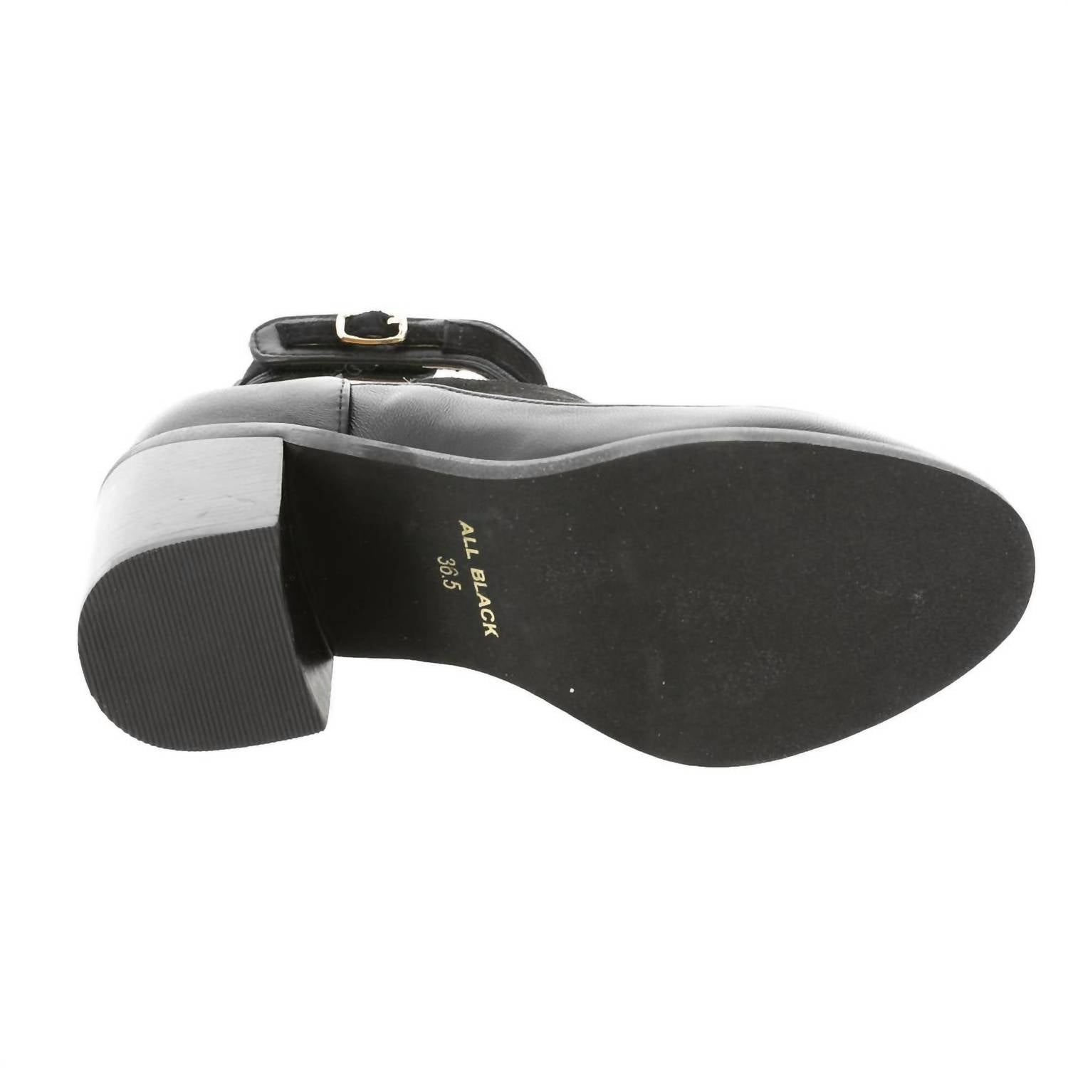 All Black - Women's Little Buckle Shootie