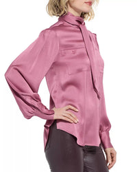 Lysse Daiane Utility Scarf Blouse in glam mauve - women's blouse - alternate view