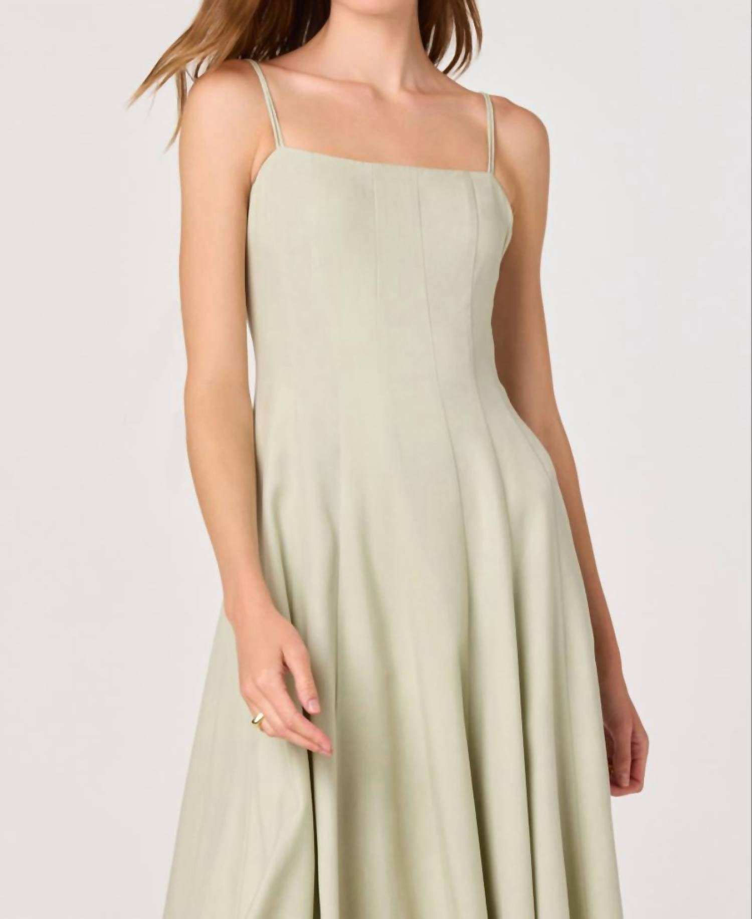 Astr - Women's Trisha Square Neck Midi Dress