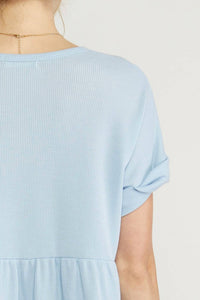 Entro - Waffle Knit Babydoll Top