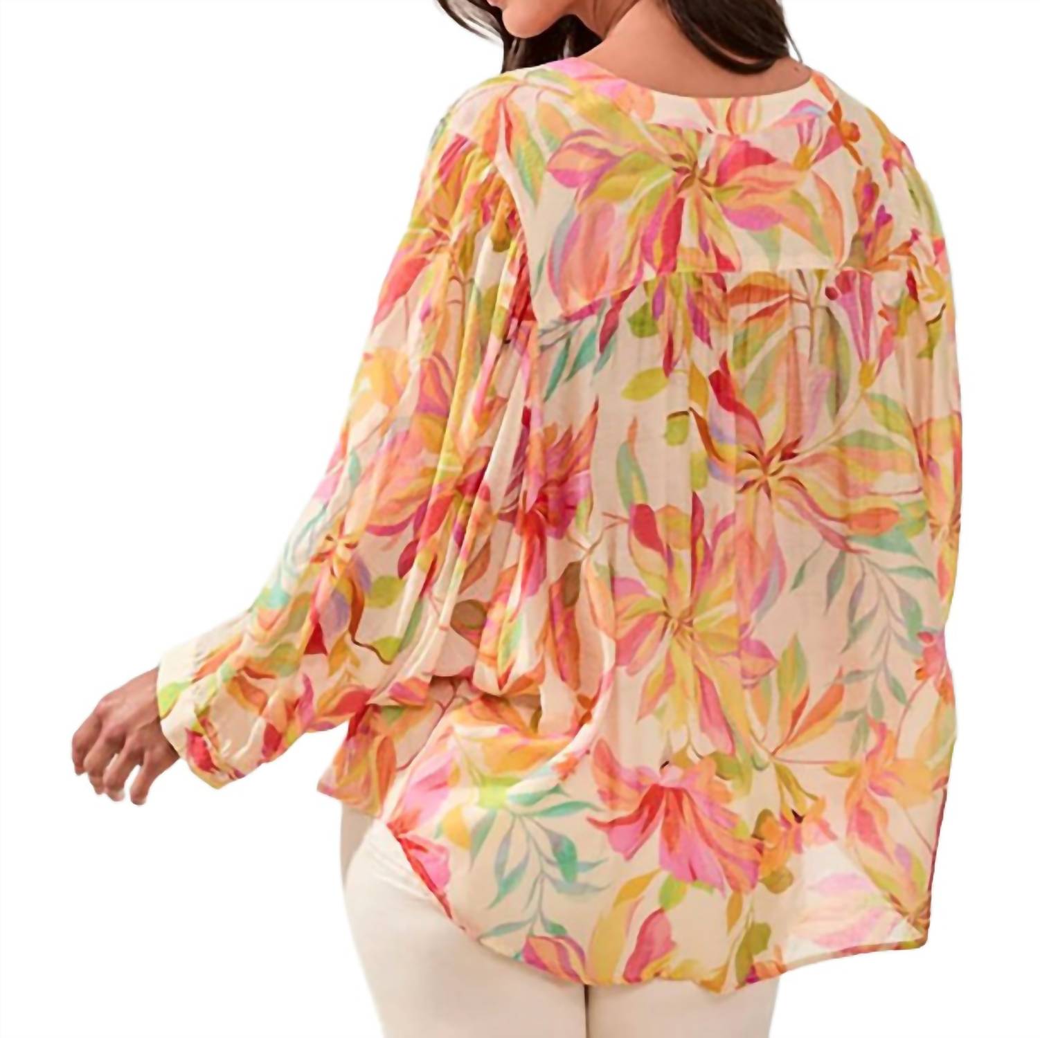 Tribal - Flowy Dolman Sleeve Blouse