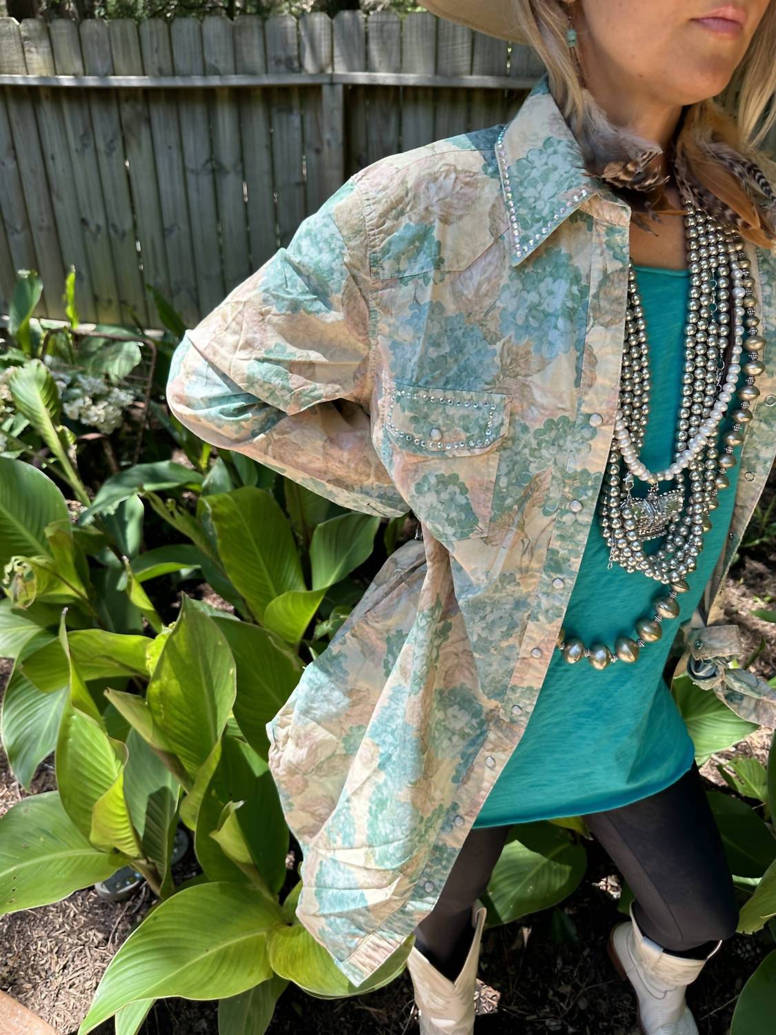 A Rare Bird - Hydrangea Snap Front Dress/tunic