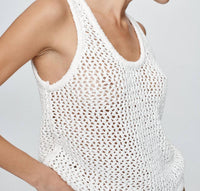Marle Nova Top in blanc - women's tank top - view 6