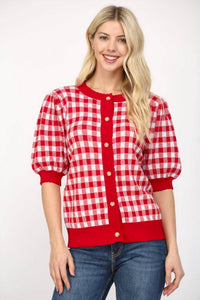 Fate - Love Me Always Gingham Cardigan