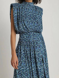 Sabina Musayev - Solange Flora Pleated Maxi Dress