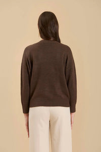 Blu Pepper - Charlie Solid V-neck Drop Shoulder Sweater