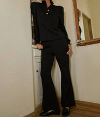 Nation LTD Reece Sweatpant in jet black 1 - women's pants