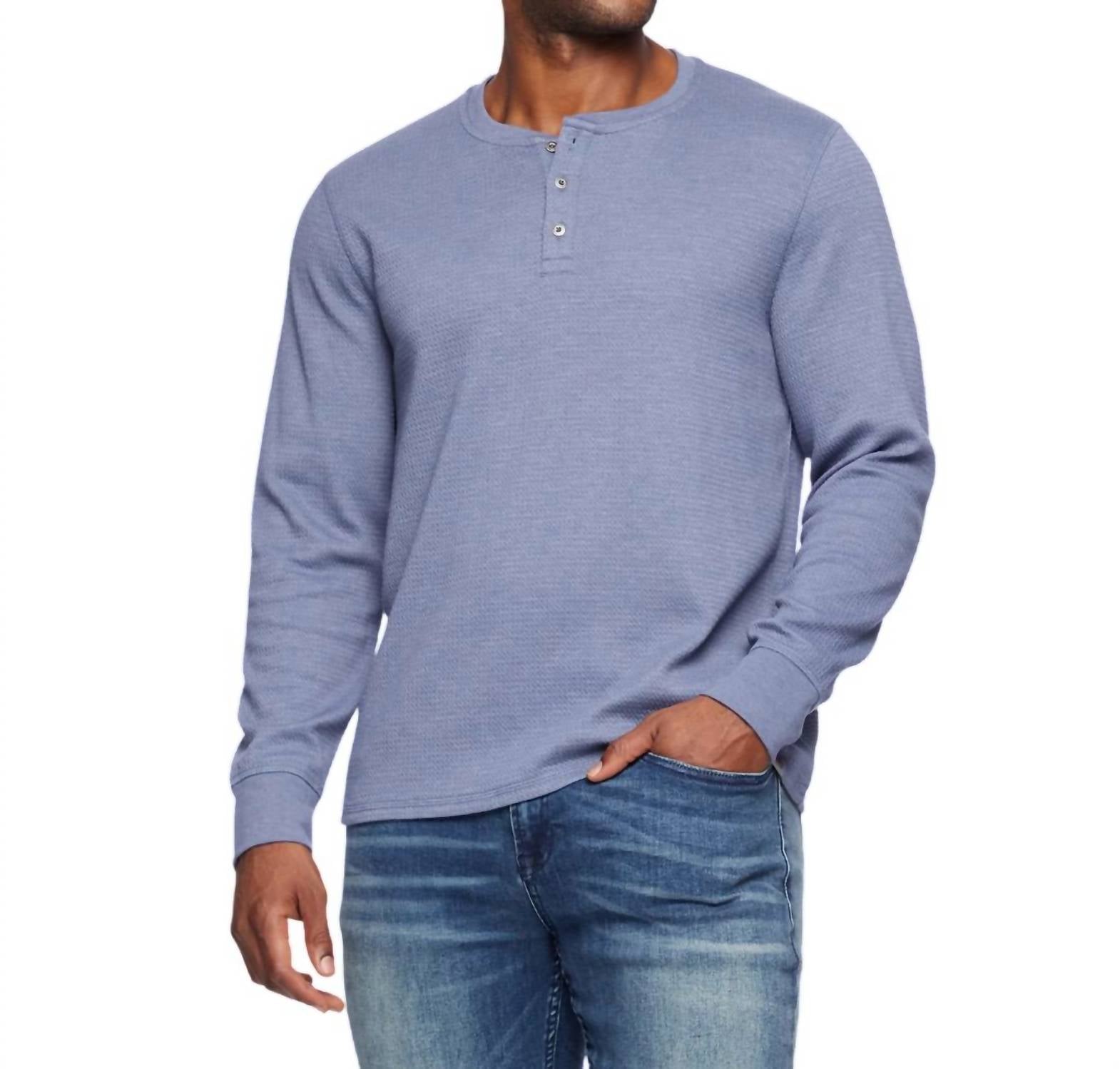 Flags & Anthem - Chatsworth Soft Waffle Henley Tee