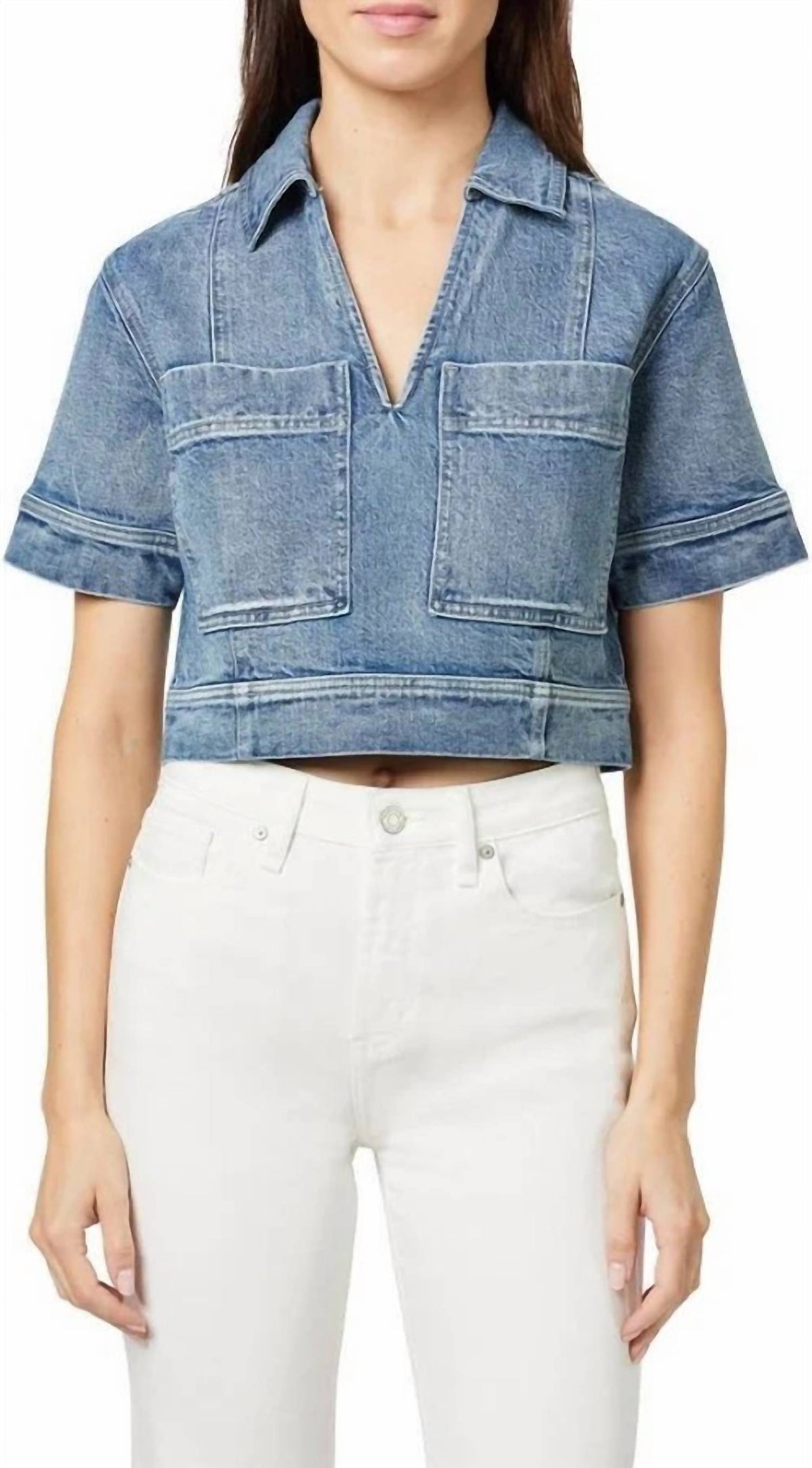 Habitual - Boxy Denim Crop Top