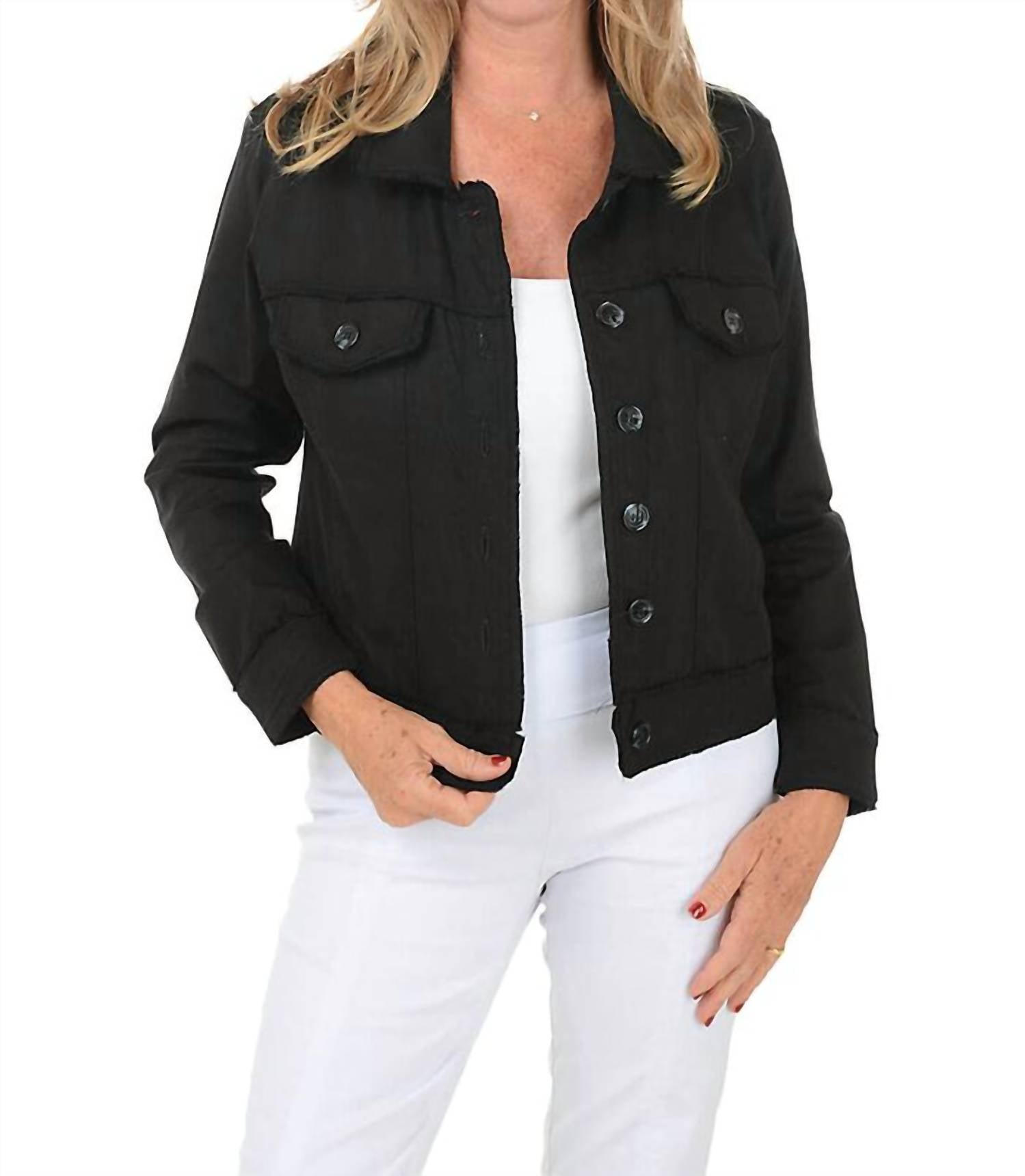 Tango Mango - Button-front Frayed Jacket