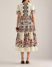 Farm Rio - Anika Short-sleeve Midi Dress