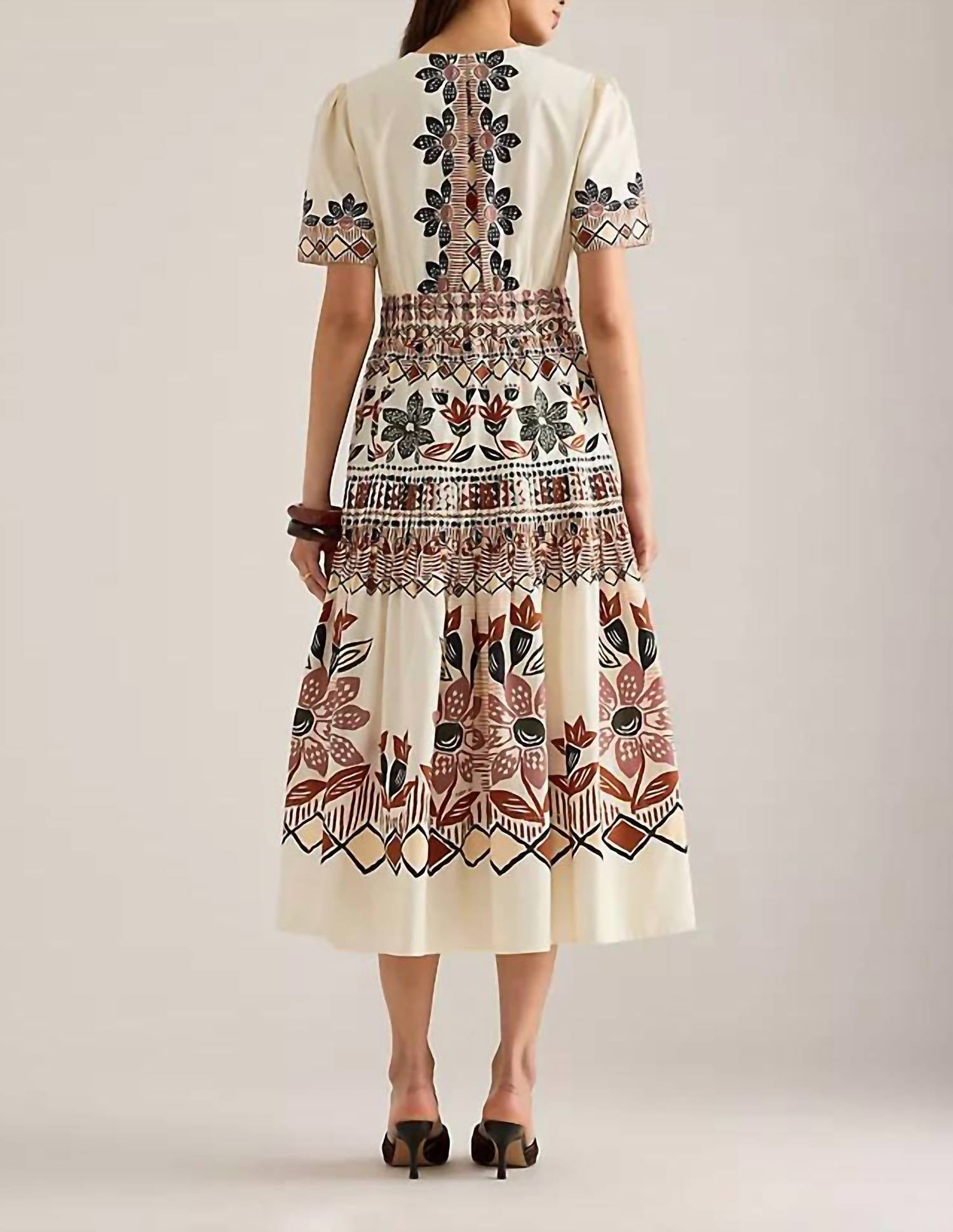Farm Rio - Anika Short-sleeve Midi Dress