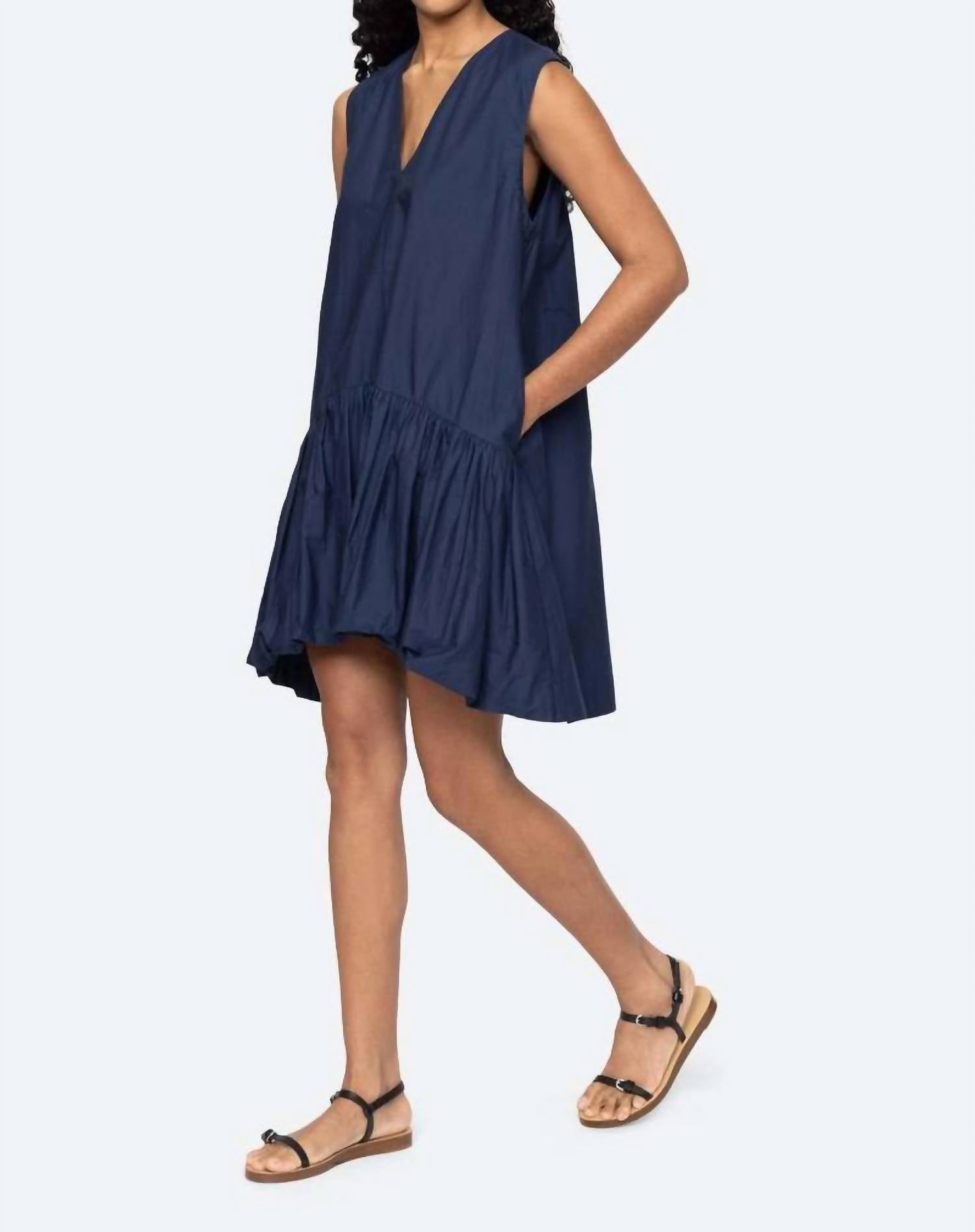 Sea - Emmet Poplin Bubble Tank Dress