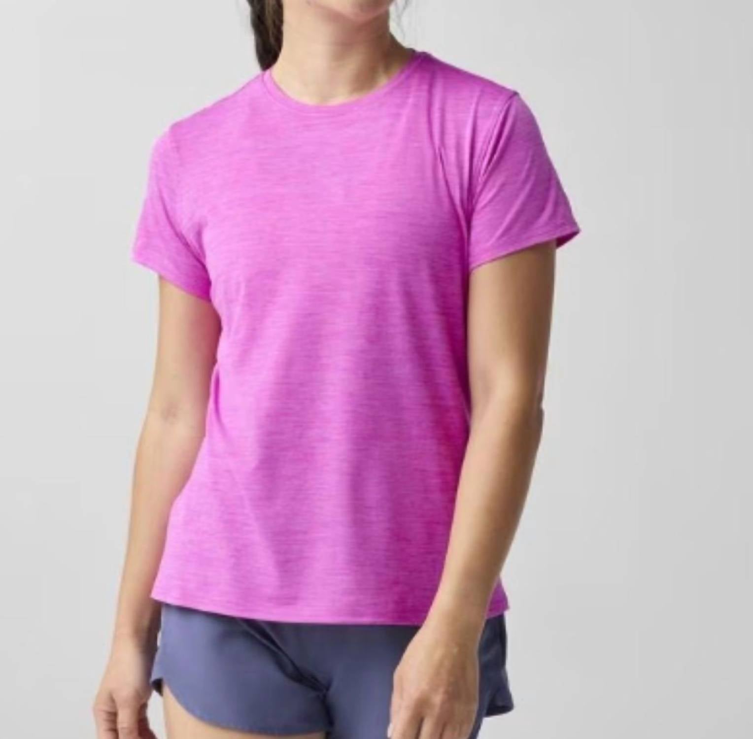 BROOKS Luxe Short Sleeve Top in magenta - women's t-shirt