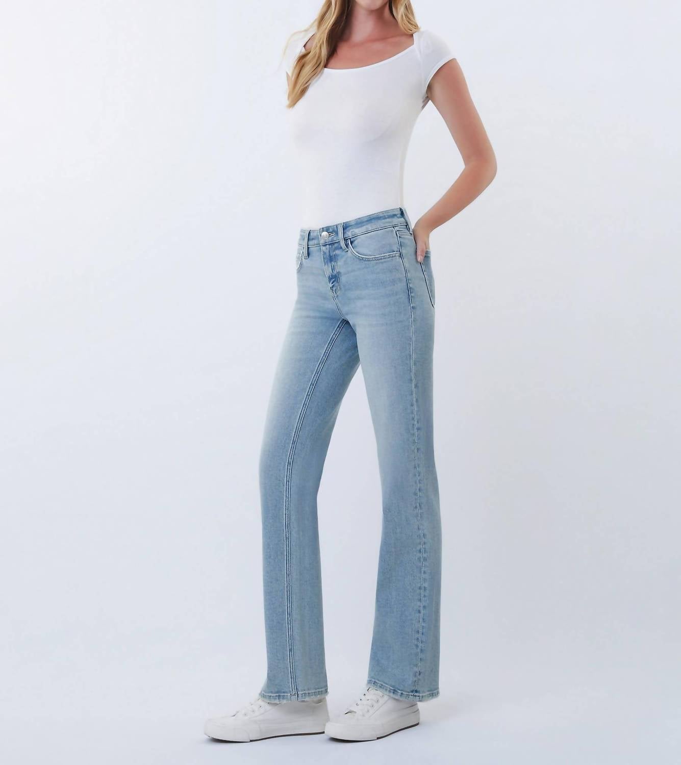 Flying Monkey - Low Rise Straight Leg Denim Jeans