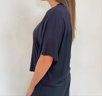 Lola & Sophie - Satin Short Sleeve Top