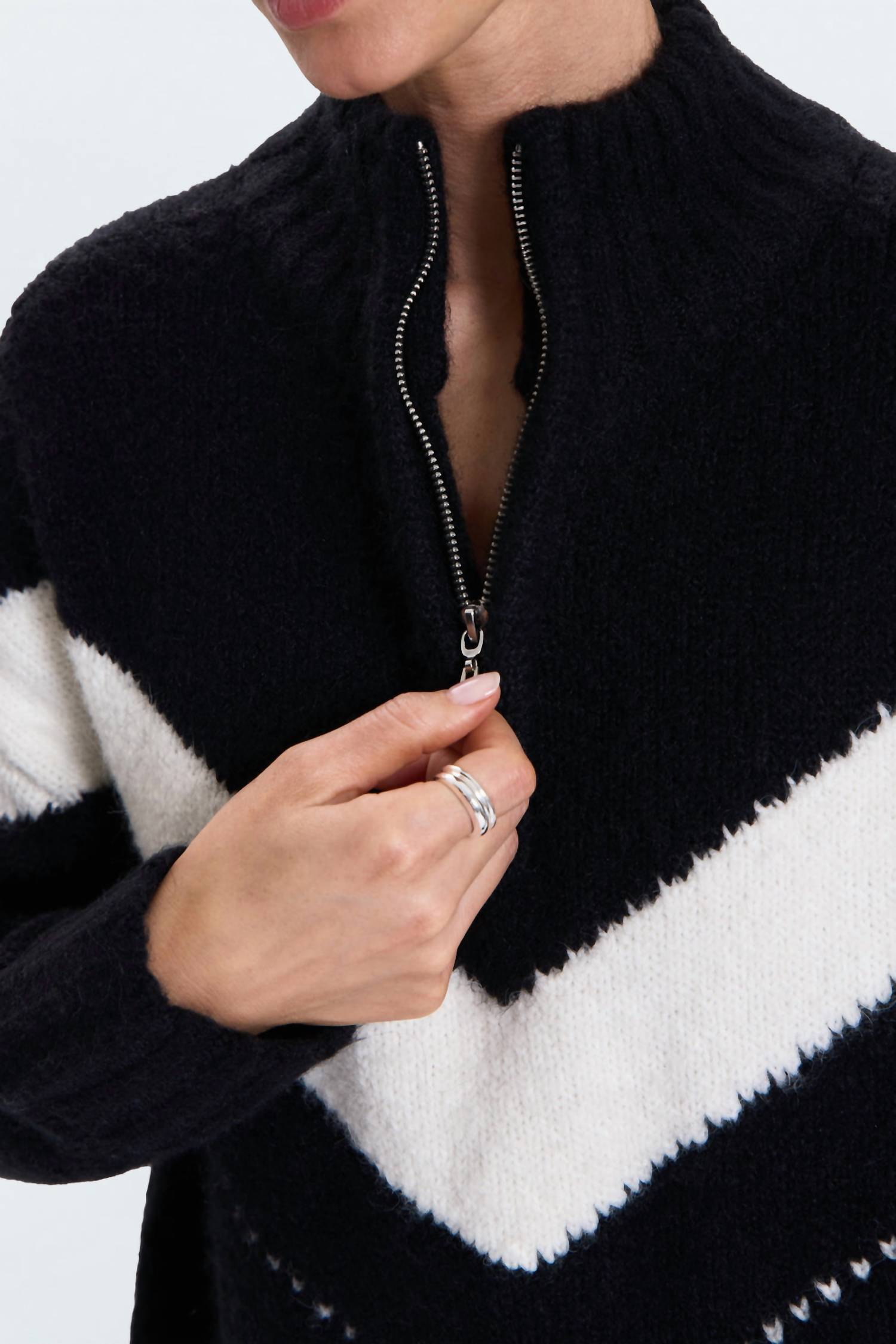 PISTOLA Arden Sweater in black vanilla ice - women's sweater - view 4