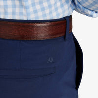 Mizzen + Main Helmsman Chino Pant - 32" in navy solid - men's pants - alternate view