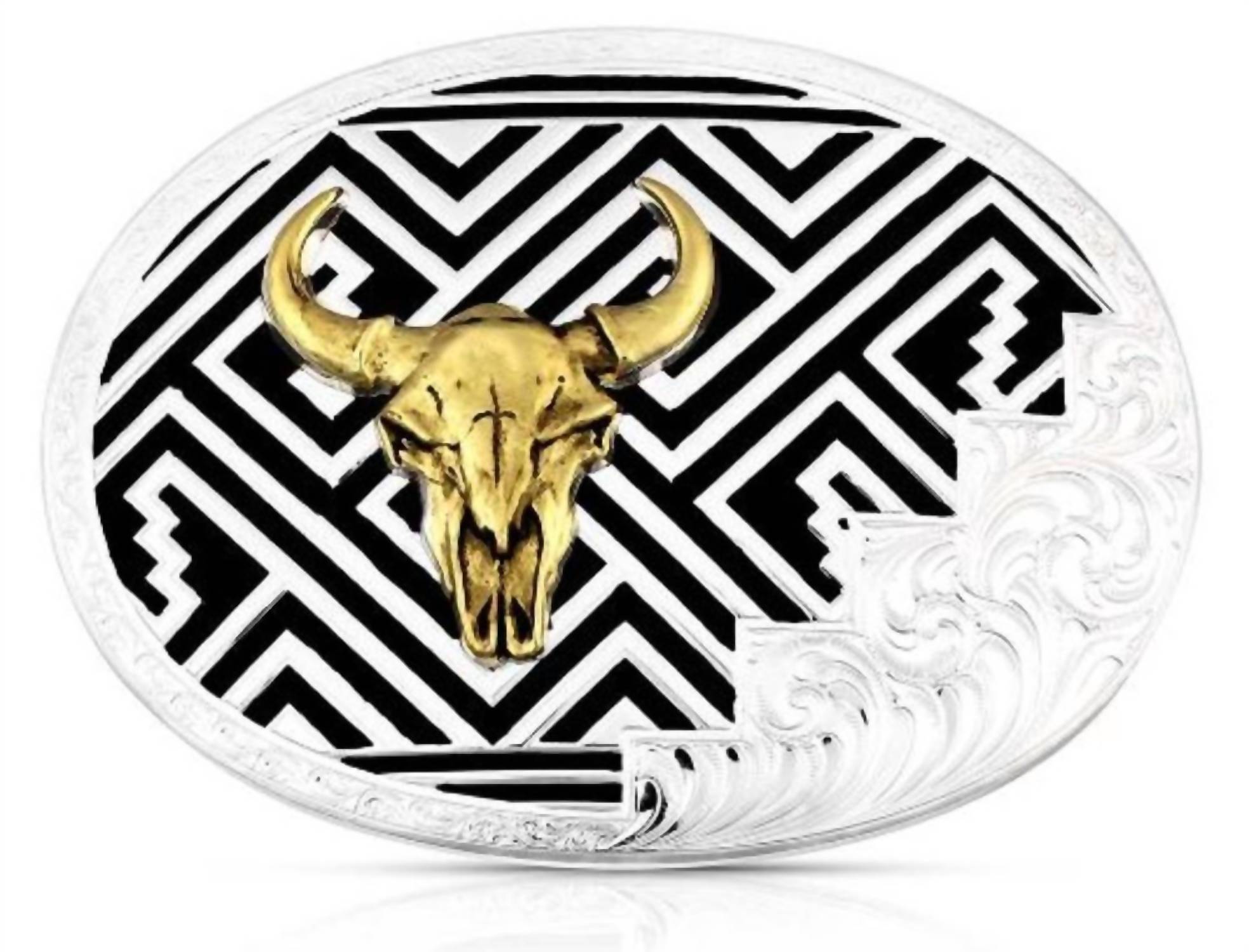 Montana Silversmiths - Desert Southwestern Buffalo Skull Belt Buckle