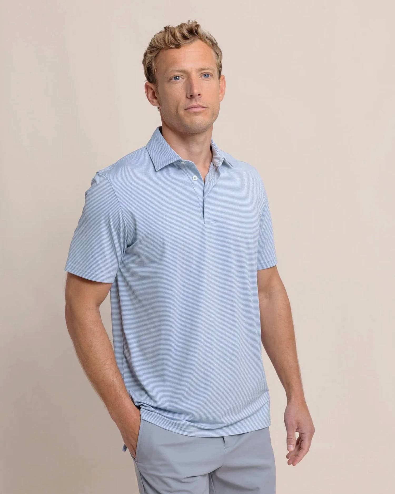 Southern Tide - Brrreeze Meadowbrook Stripe Polo Shirt