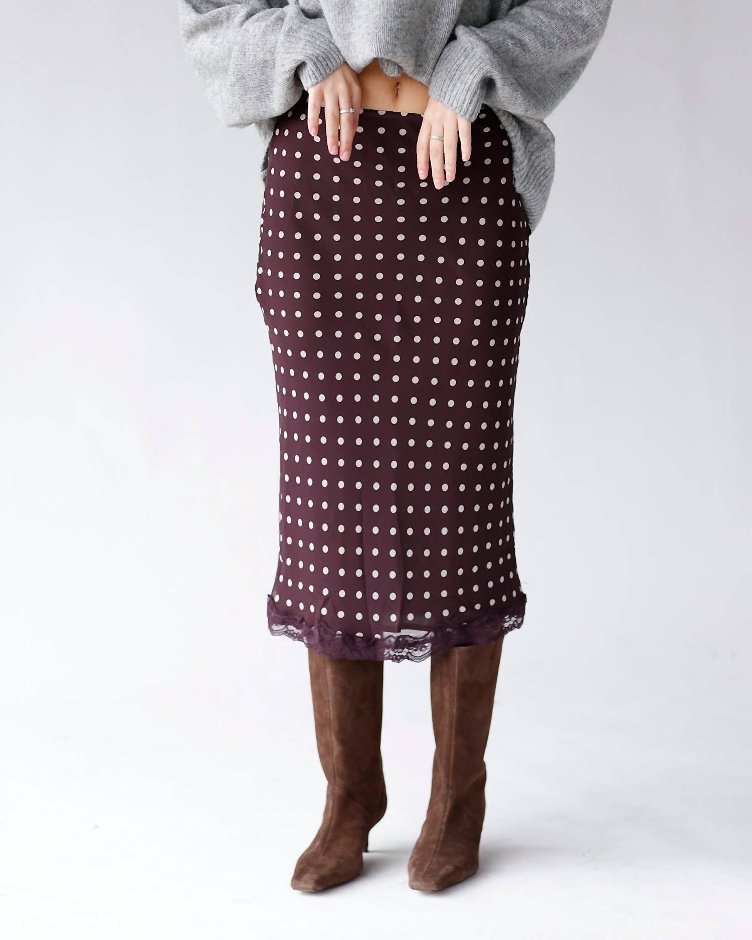 Bailey Rose - Polka Midi Skirt