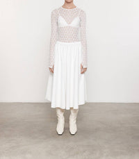 Enza Costa - LACE LONG SLEEVE CREW TOP