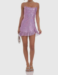Lucy In The Sky - Juliette Ruffled Slit Dress