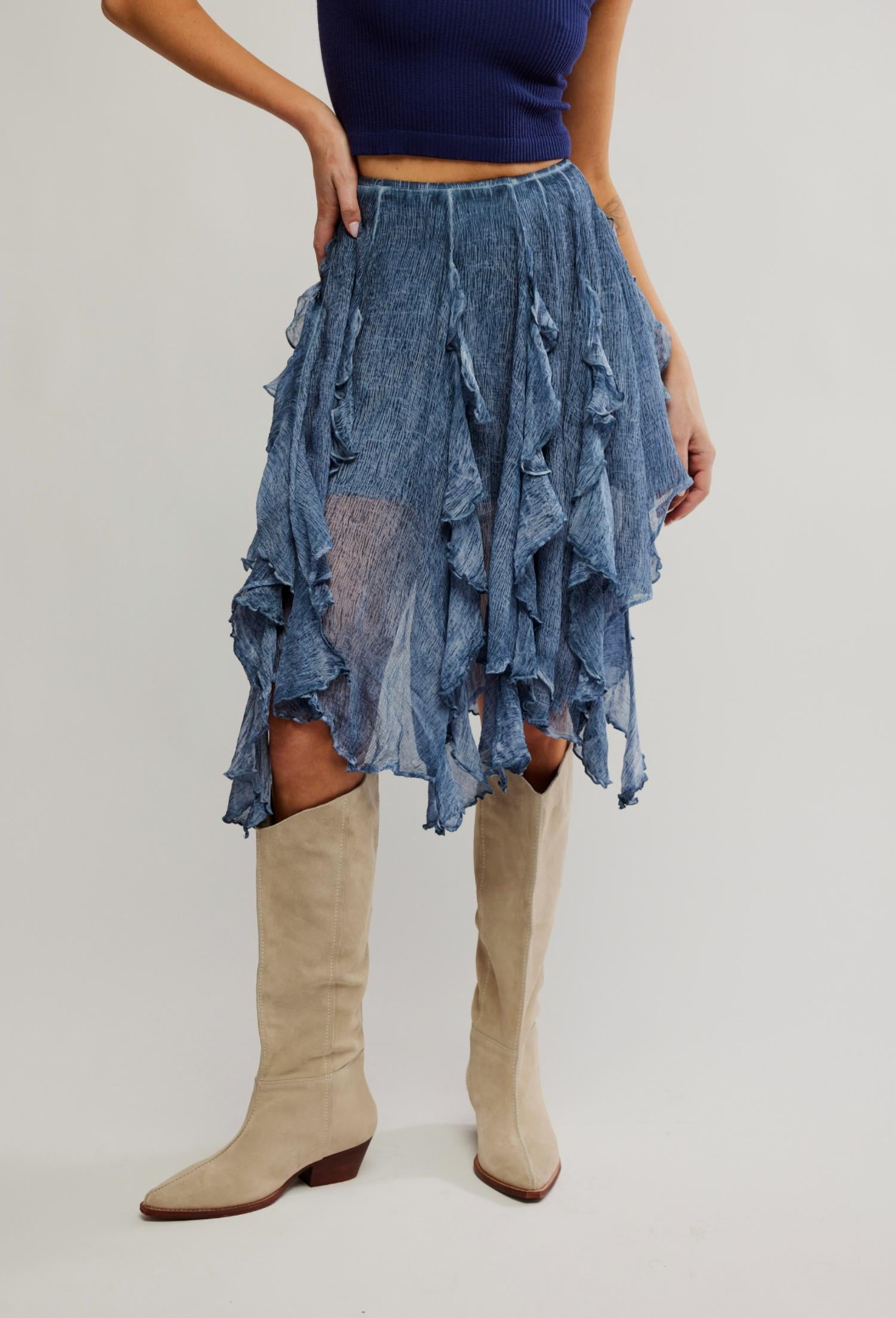 Free People - Susanna Knee-Length Midi Skirt