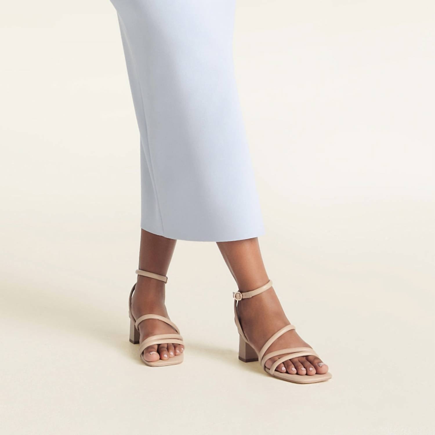 FRANKIE4 Women's Ramsey Block Heel in sand - women's heels - detail view