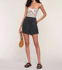 heartloom Sabine High Waist Short in black - women's shorts - alternate view