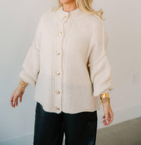 Scandal Italy - Naya High Neck Wool Cardigan