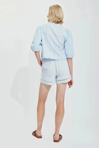 Melissa Nepton - Jasmine Embroidered High Waist Shorts