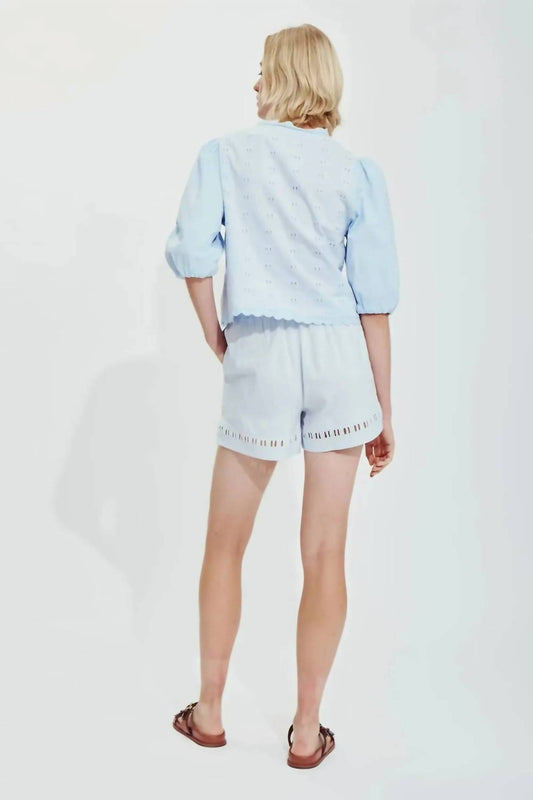 Melissa Nepton - Jasmine Embroidered High Waist Shorts