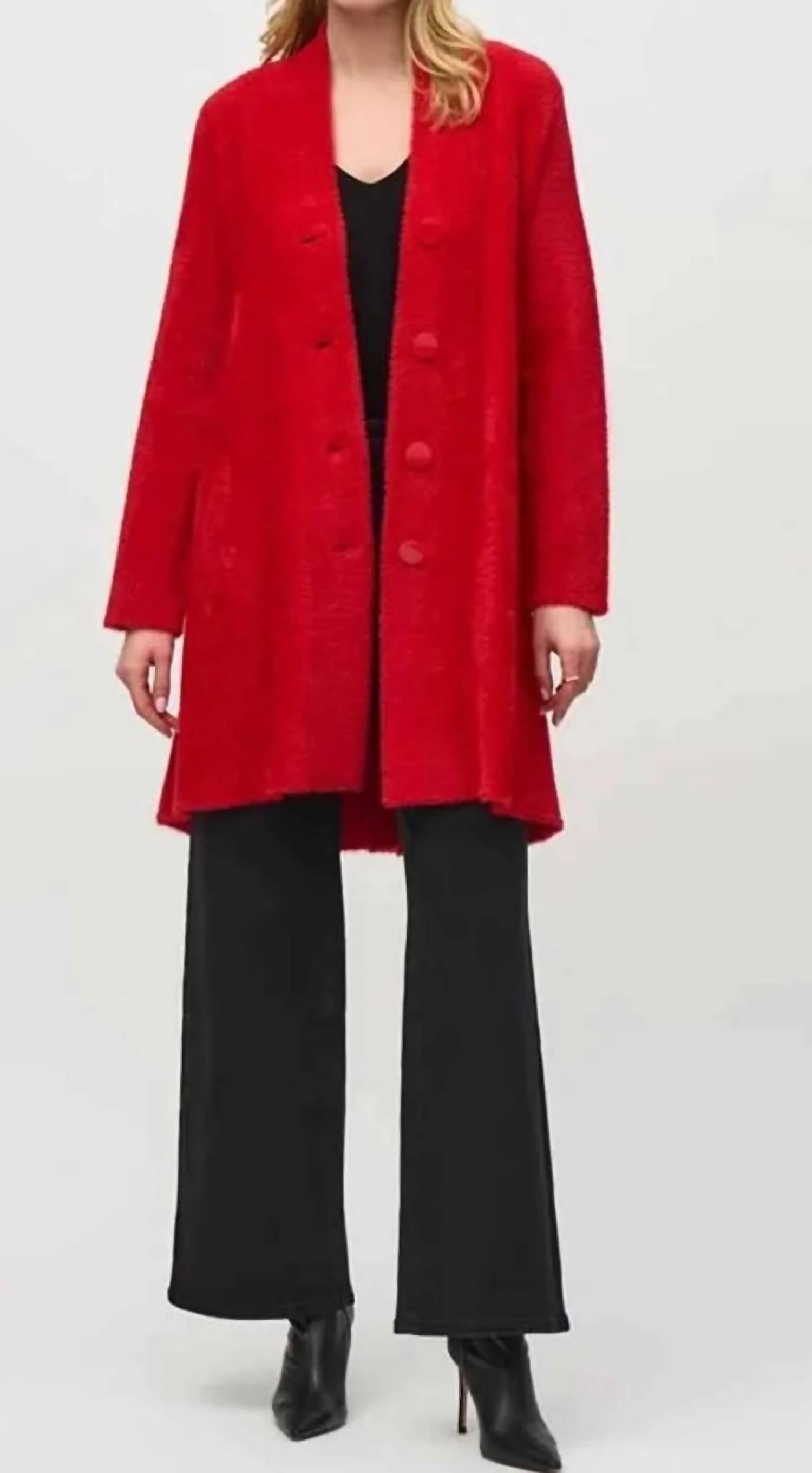 Joseph Ribkoff - Feather Yarn Flared Coat