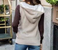 Grace And Lace - Hooded Cable Knit Vest